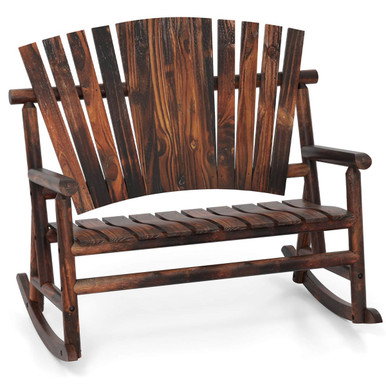 2-Person Outdoor Adirondack Rocking BenchProduct Image