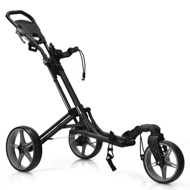Folding Swivel Wheel Golf Bag Cart