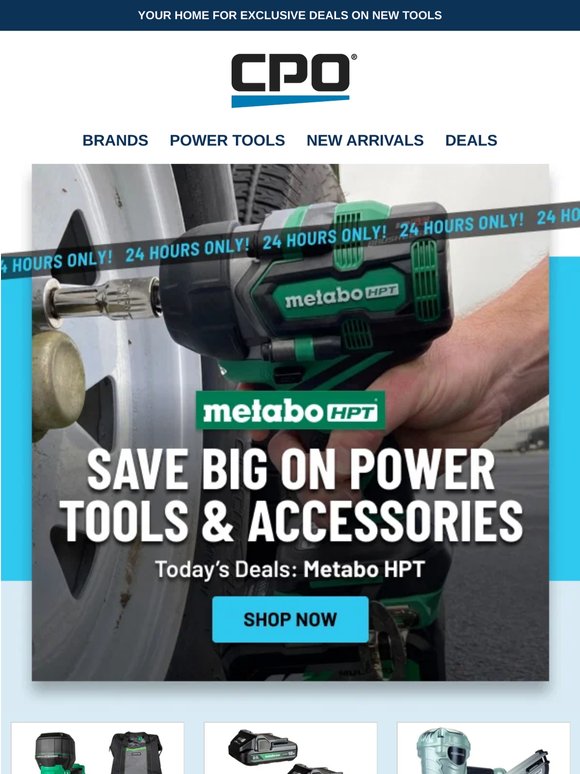 24 Hour Deals, Day 4: Metabo HPT Power Tools!