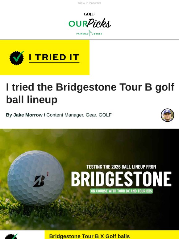 Bridgestone made 1 huge change to its 2026 golf balls