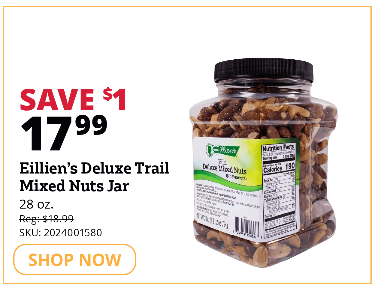 Eillien's Deluxe trail mixed nuts