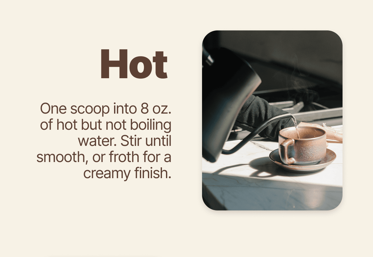 Enjoy Perk Chill, Hot