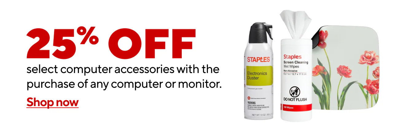 25% Off Select Computer Accessories When You Buy a PC, Laptop, or Monitor