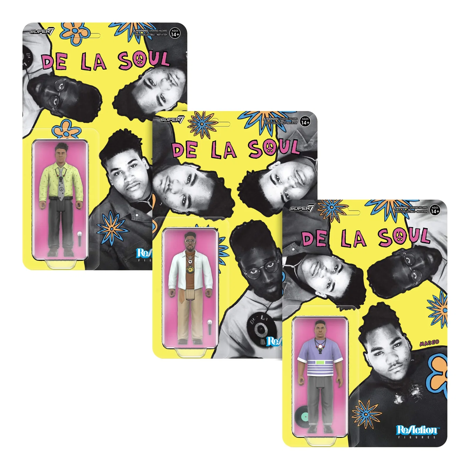 Image of De La Soul ReAction Wave 1 - Me, Myself & I 3 pack