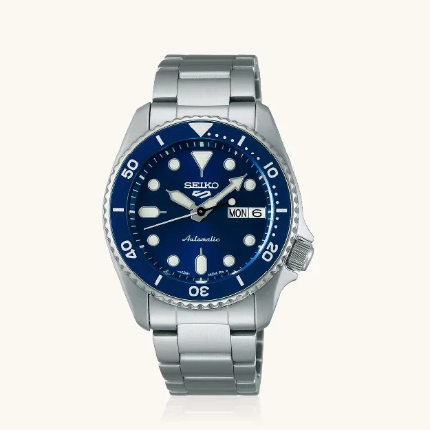 Seiko 5 Sports Automatic Silver Tone Watch