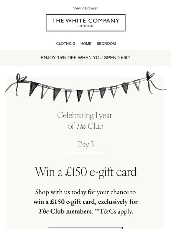 Day 3: 15% off and e-gift cards to be won