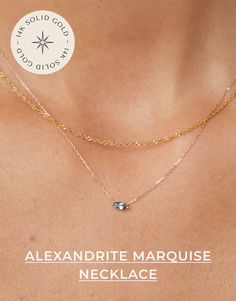 Alexandrite marquise necklace