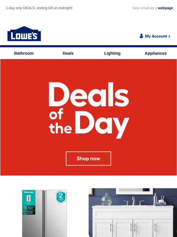 Big savings. One day only.