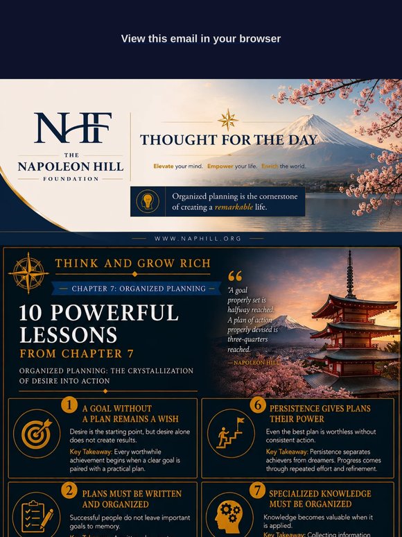 Napoleon Hill's Thought for the Day