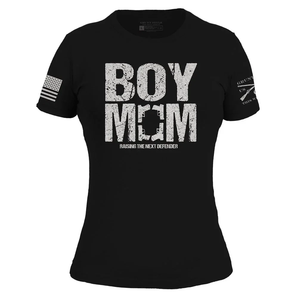 Image of Women's Boy Mom Slim Fit T-Shirt - Black