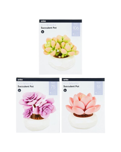 Mini Blocks Flower Series: Succulent Pot - Assorted