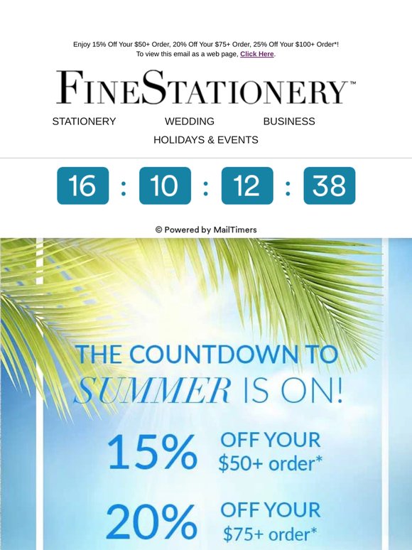 🏝 The countdown to summer is on! [and the savings start now!]