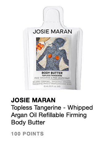 Josie Maran Topless Tangerine - Whipped Argan Oil Refillable Firming Body Butter Jar