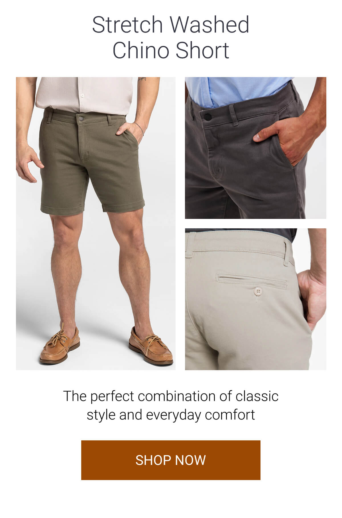Stretch Washed Chino Short