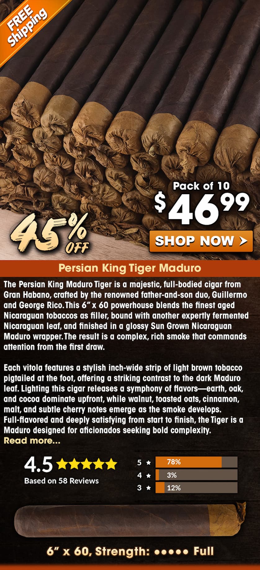 Persian King Tiger Maduro