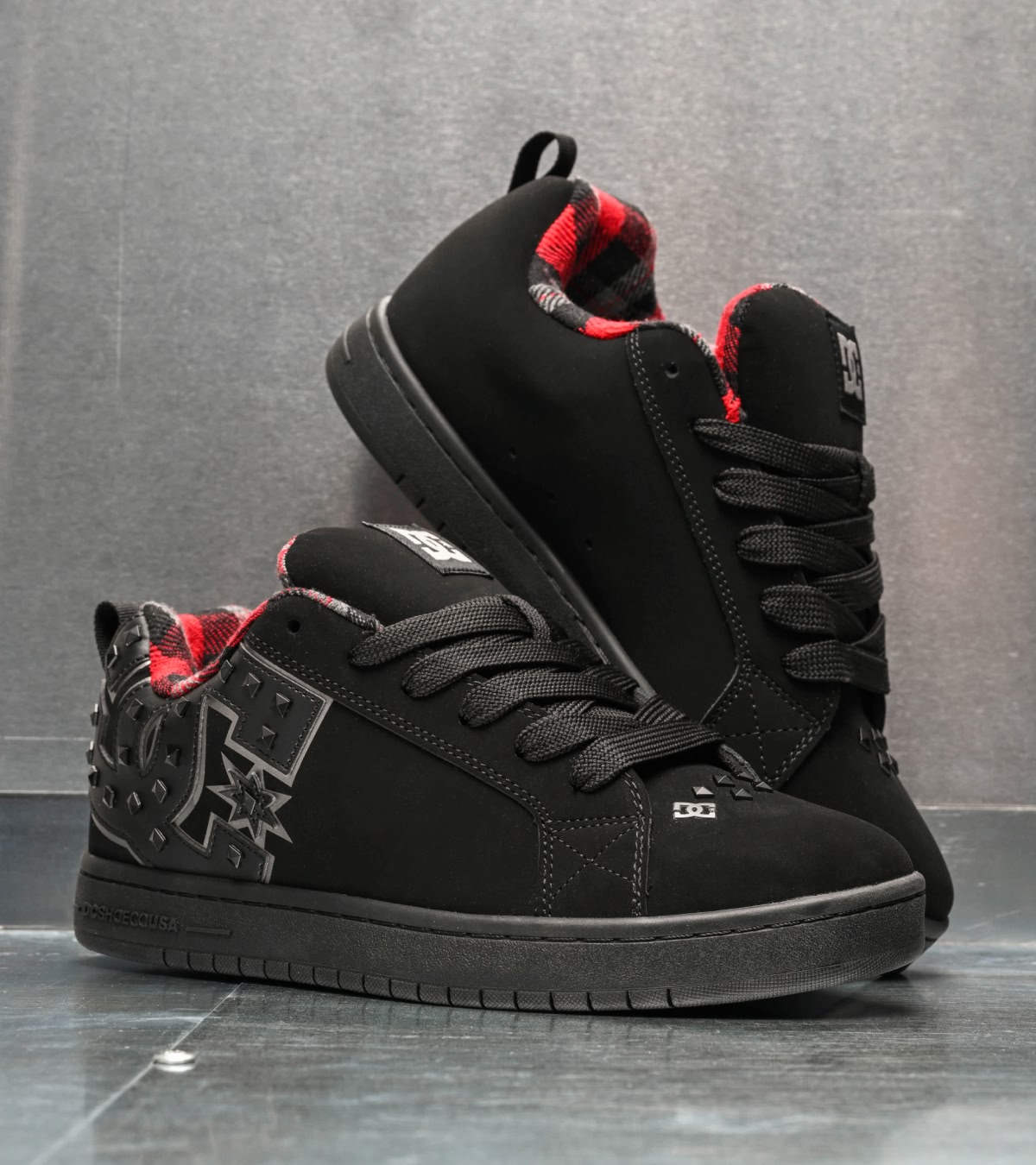 Shop men's DC shoes, featuring the new studded Court Graffiks