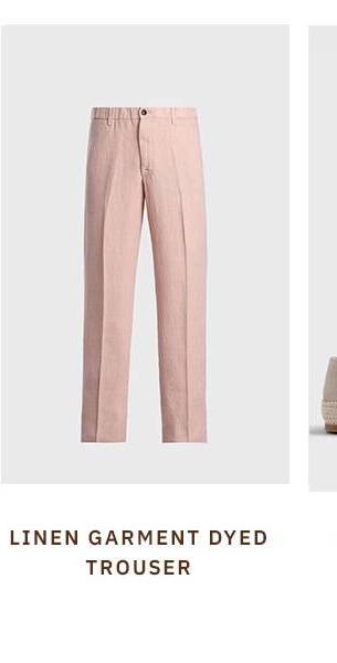 LINEN GARMENT DYED TROUSER