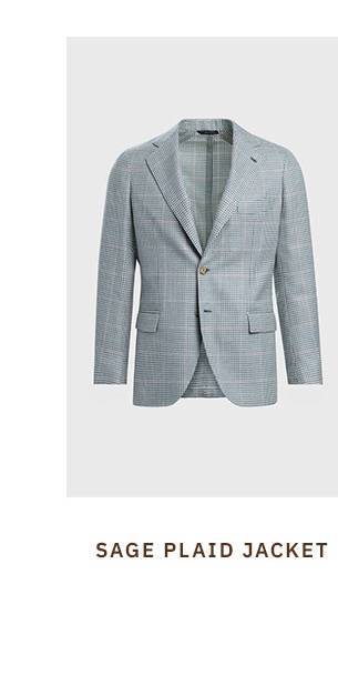 SAGE PLAID JACKET