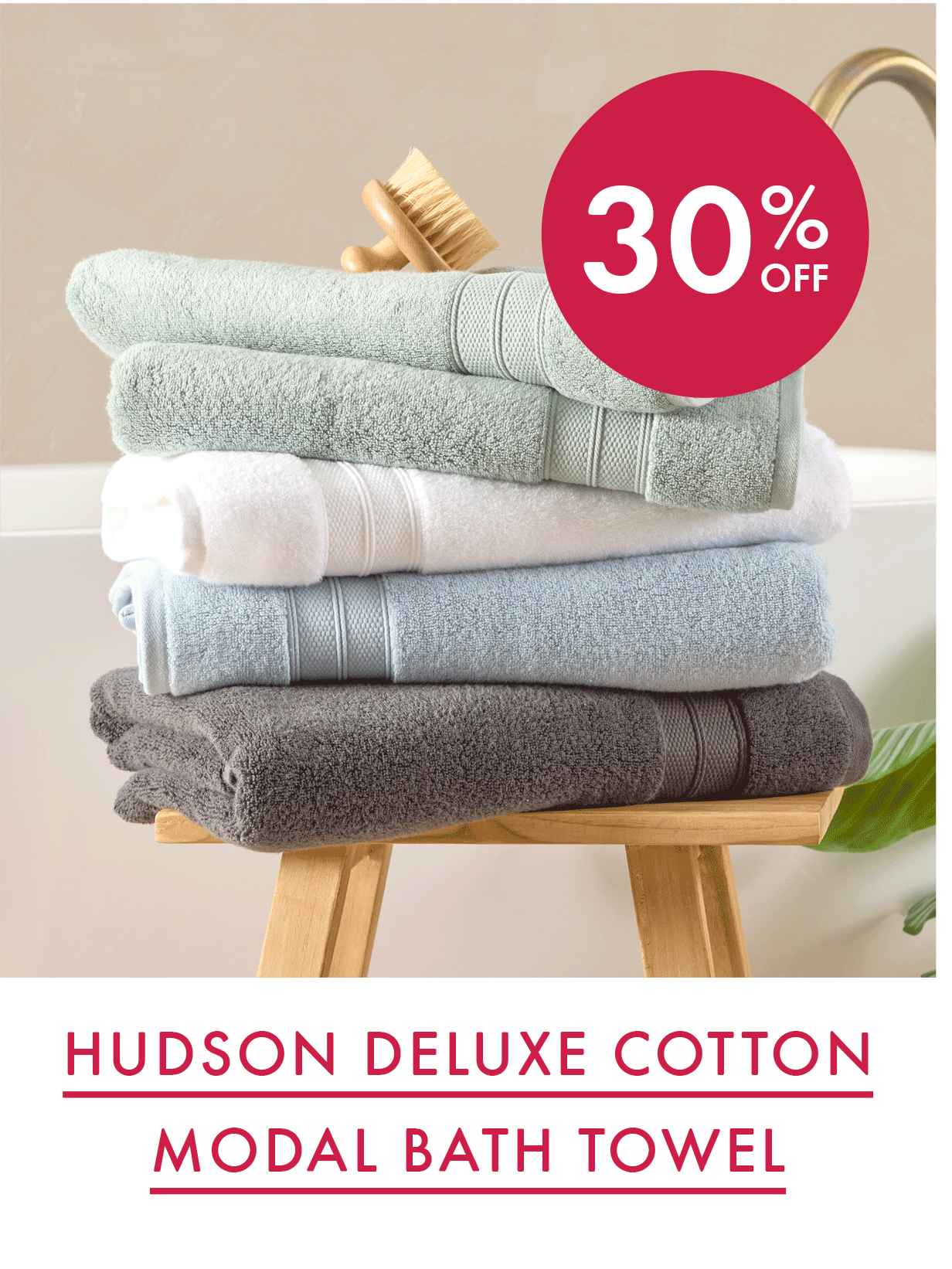 Hudson Deluxe Cotton Modal Towel Range