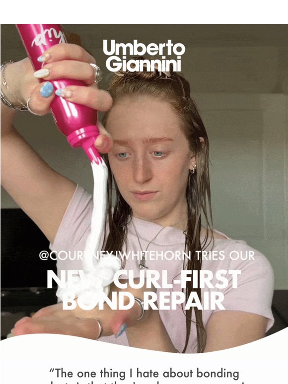 @courtneyjwhitehorn trying our NEW Curl-First Bond Repair
