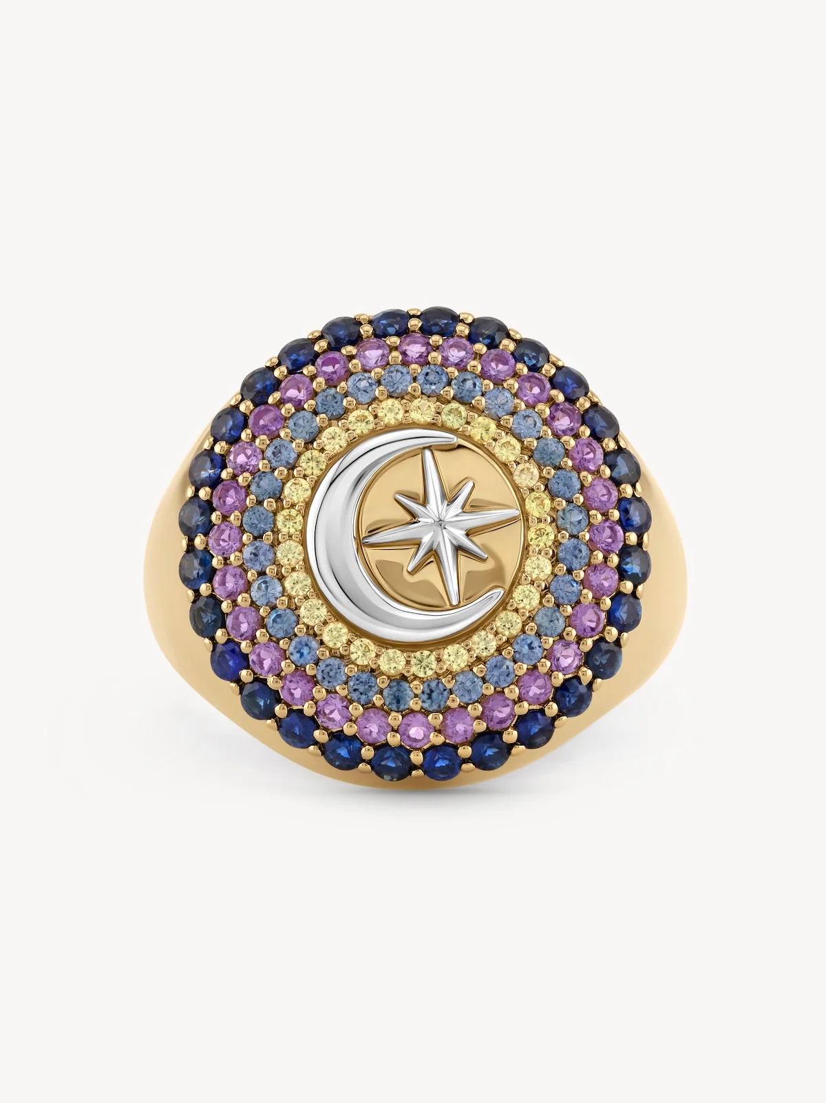 Image of Crescent Star Signet Ring