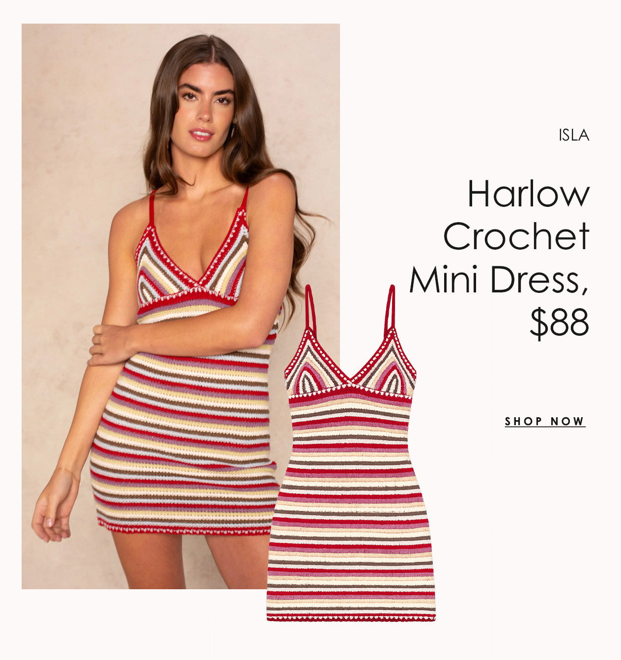 ISLA Harlow Crochet Mini Dress