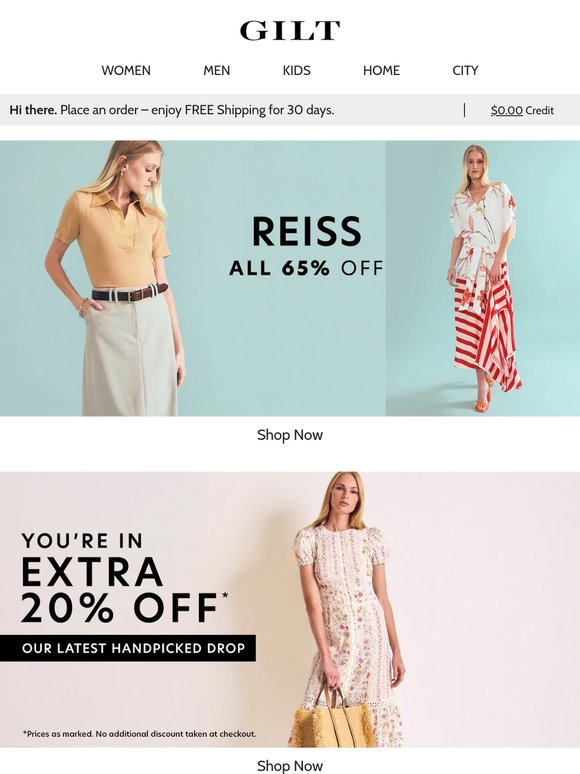 Reiss is ALL 65% OFF!
