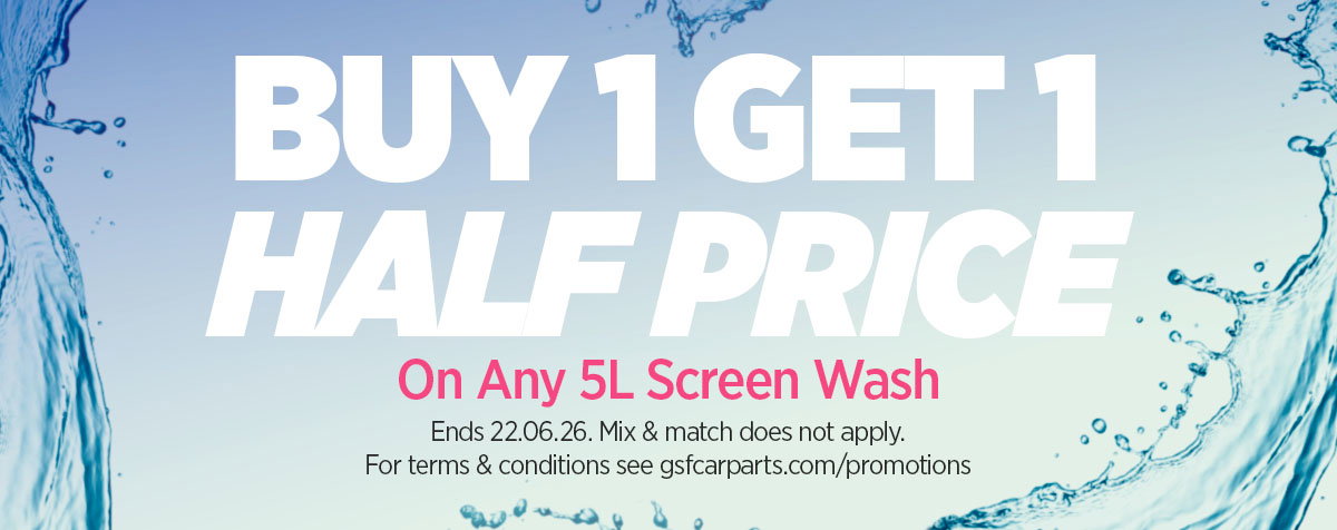 Buy 1 Get 1 Half Price on Any 5L Screen Wash