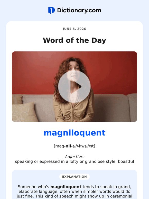 Skip the "Magniloquent" Talk