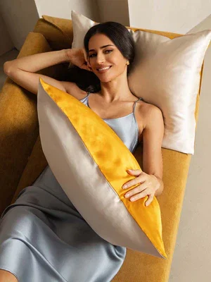 Image of 22Momme 100% Moerbeizijde Pillowcase - Tweekleurig Ontwerp