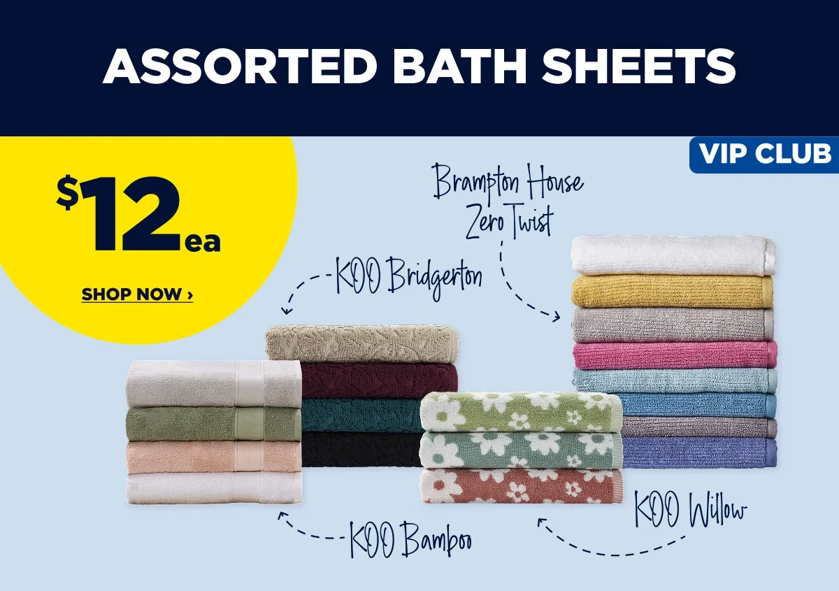 ASSORTED BATH SHEETS
