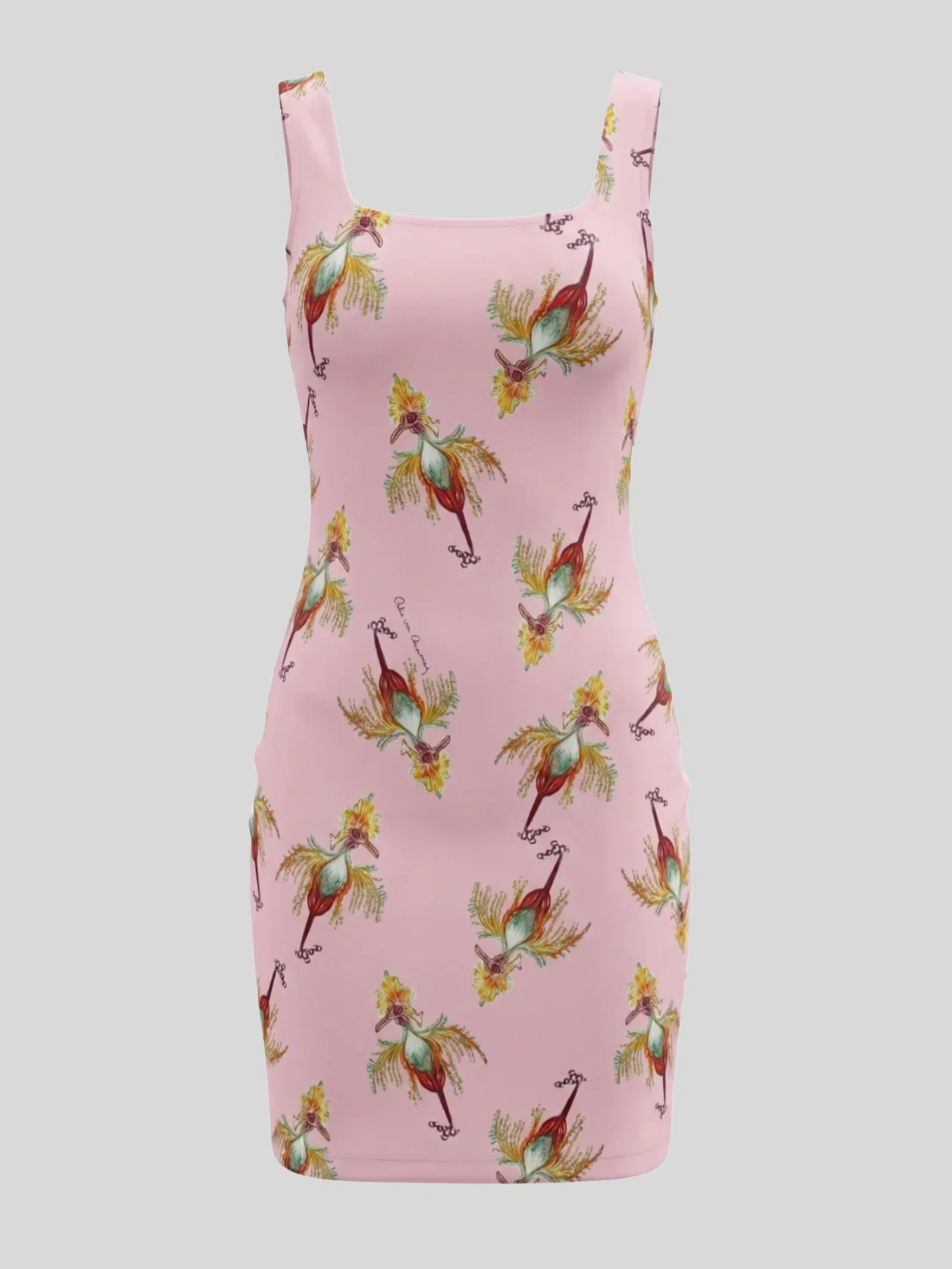 Image of Caterina Mini Dress in Pink Coral