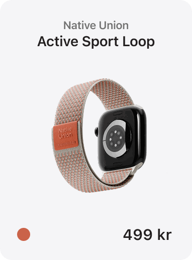 Native Union - Active Sport Loop til 49/46 mm Apple Watch. Farge: Sandstona/Oransje. 499 kr. Klikk for å legge i handlekurv.