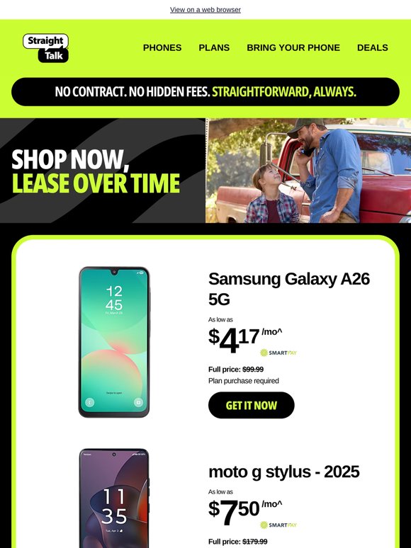 Your new phone as low as $4.17/mo 🌟