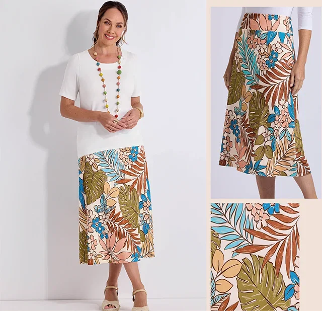 Soft Lined Jersey Skirt