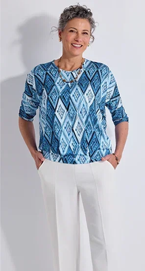 Soft Jersey Blouson Top