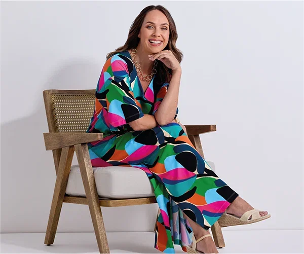 Vibrant Jersey Kaftan