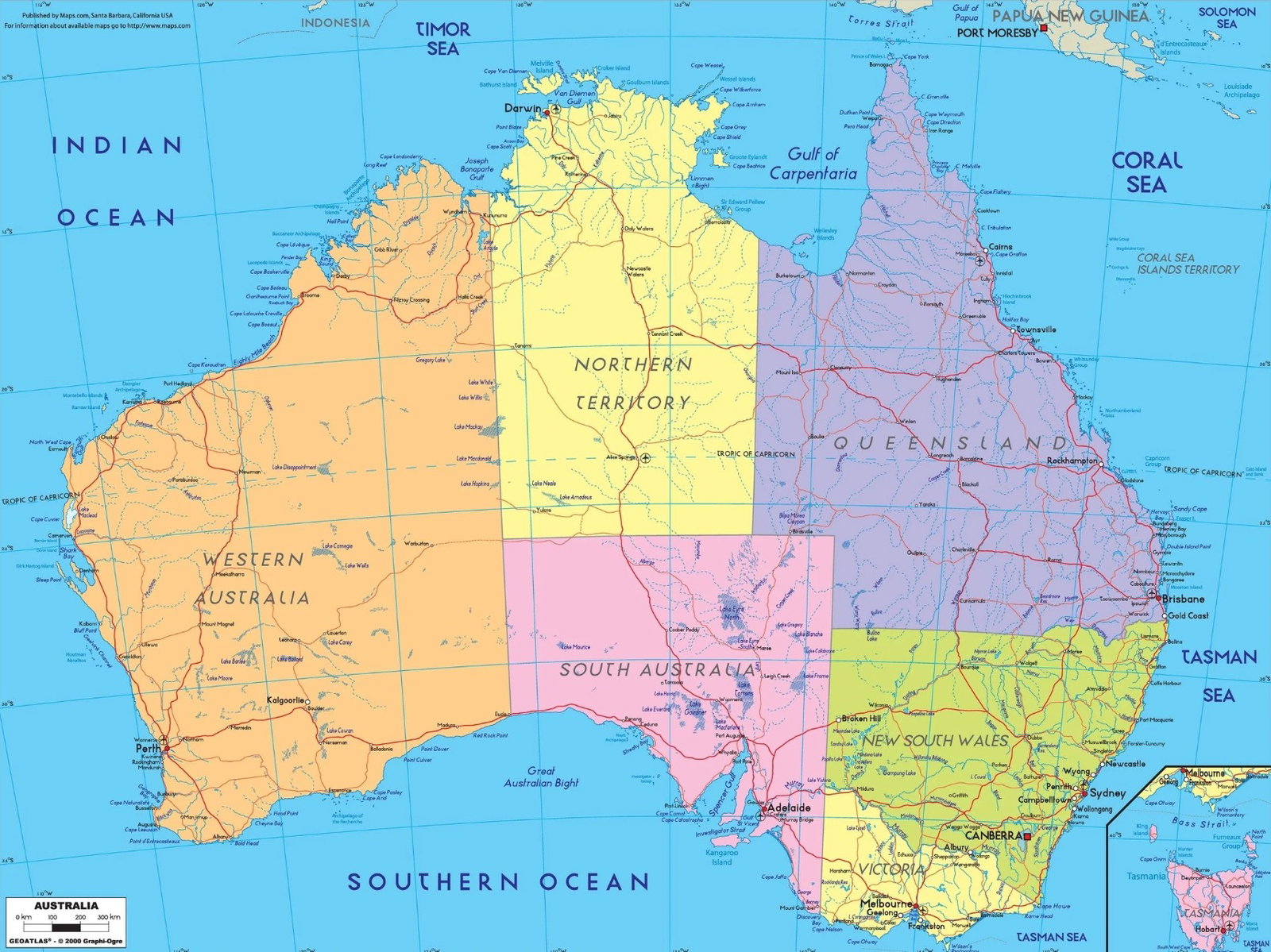 Australia Political Map
