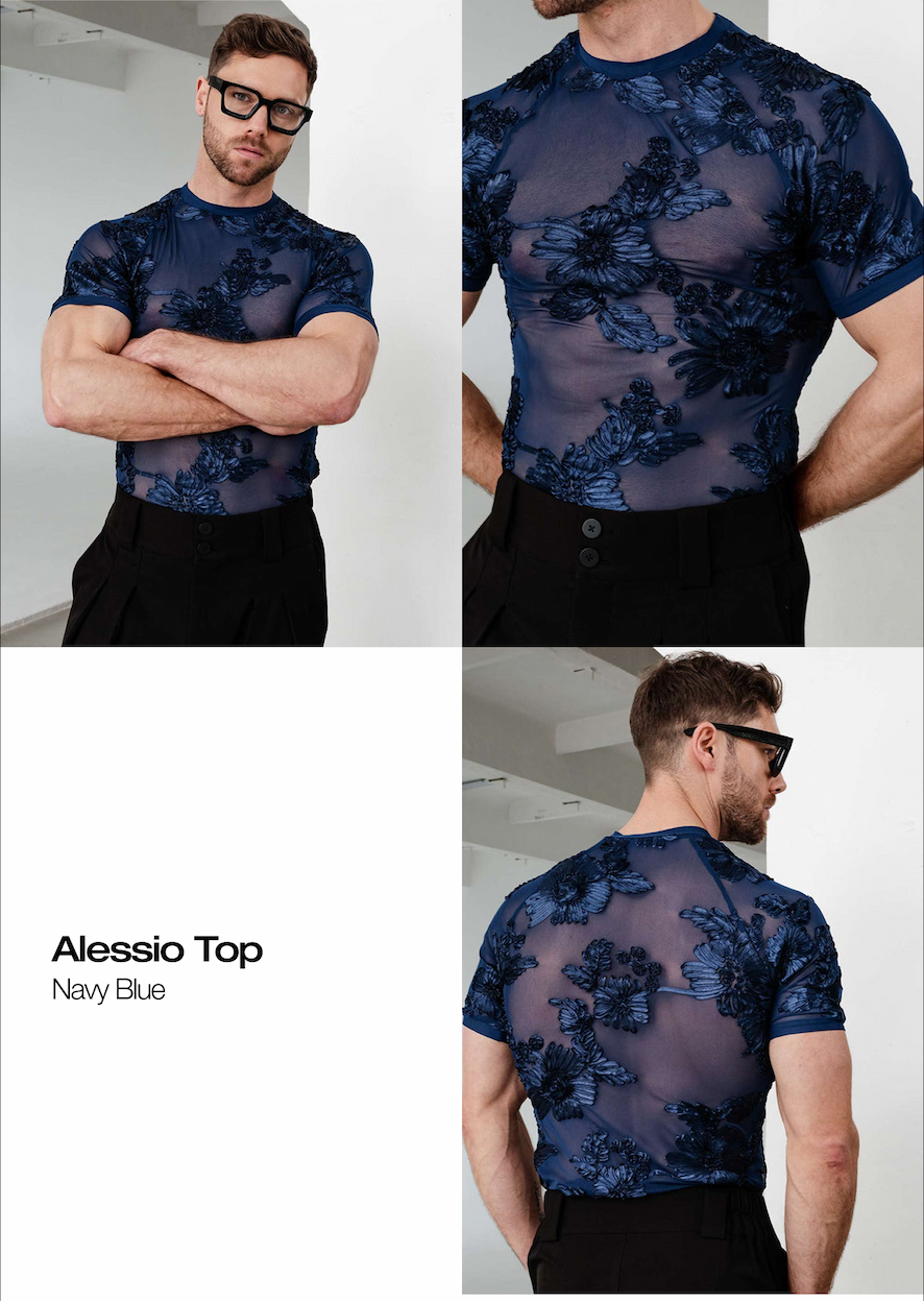 Alessio Top Navy Blue