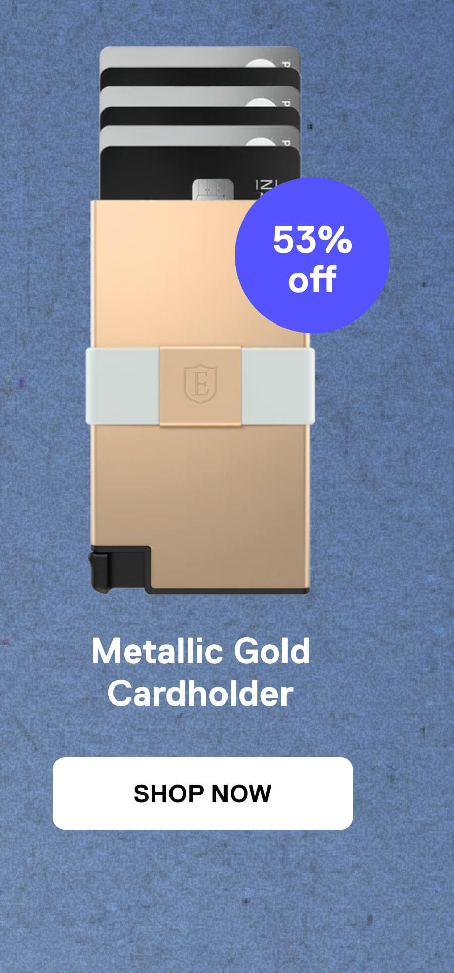Metallic Gold Cardholder 53% off