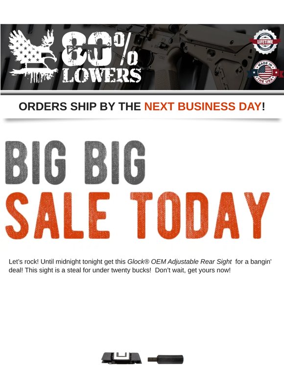 SAVE on Glock® OEM Adjustable Rear Sights!