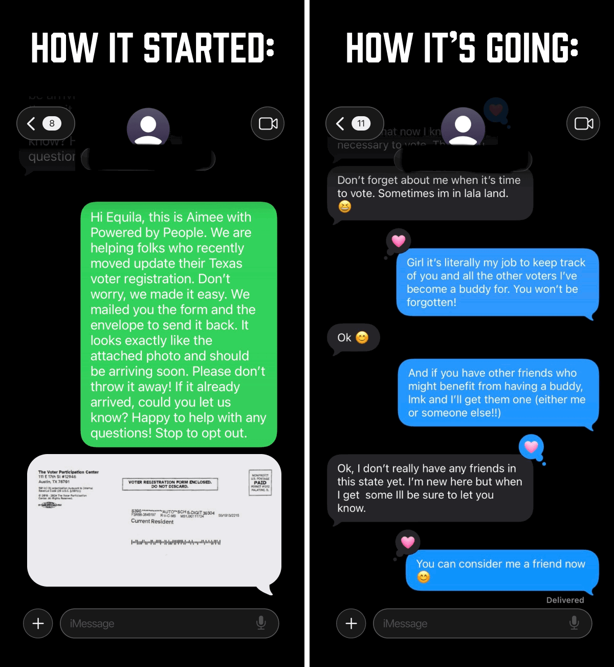 How it started // How it's going