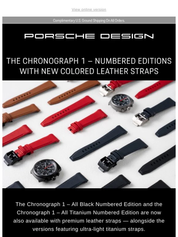 The Chronograph 1 – Numbered Editions Now Available with Colored Leather Straps