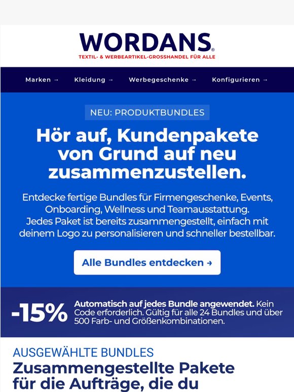 Dein nächster Kundenauftrag – bereits zusammengestellt [15% OFF]
