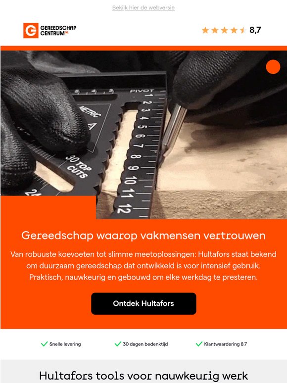 Hultafors: gemaakt voor nauwkeurig vakwerk