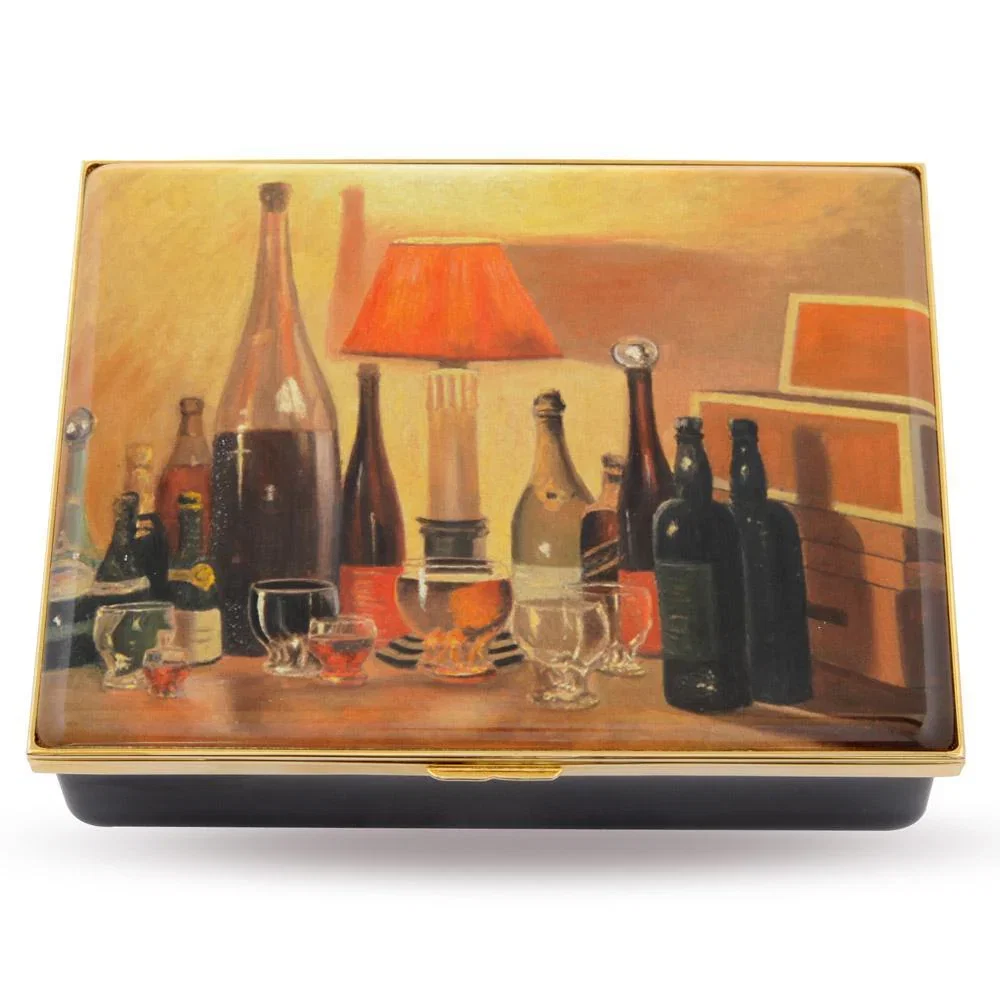Image of Sir Winston Churchill 'Bottlescape' Enamel Box