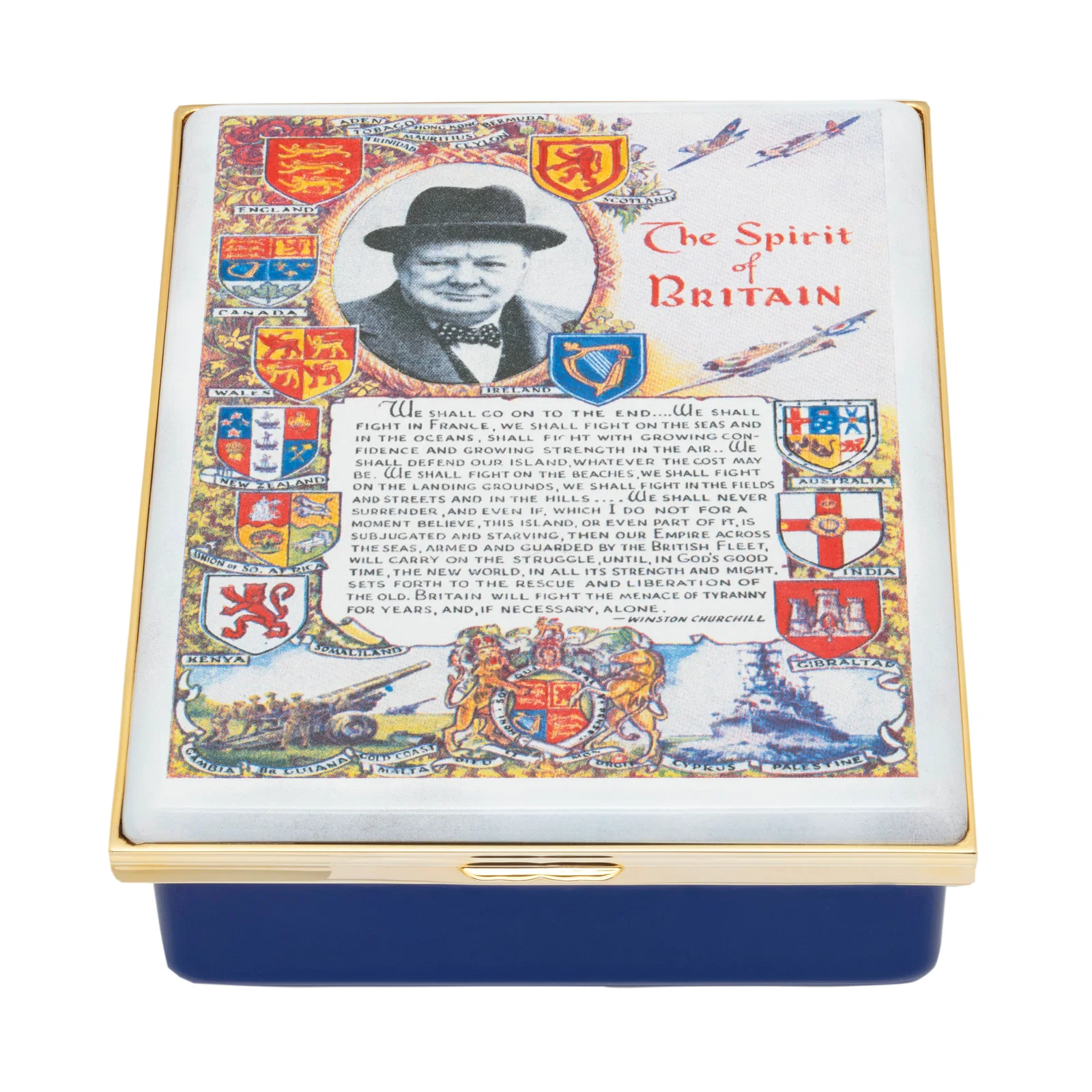 Image of Sir Winston Churchill ‘The Spirit of Britain’ Prestige Enamel Box