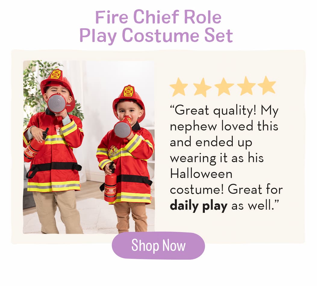 Fire Chief Role Play Costume Set