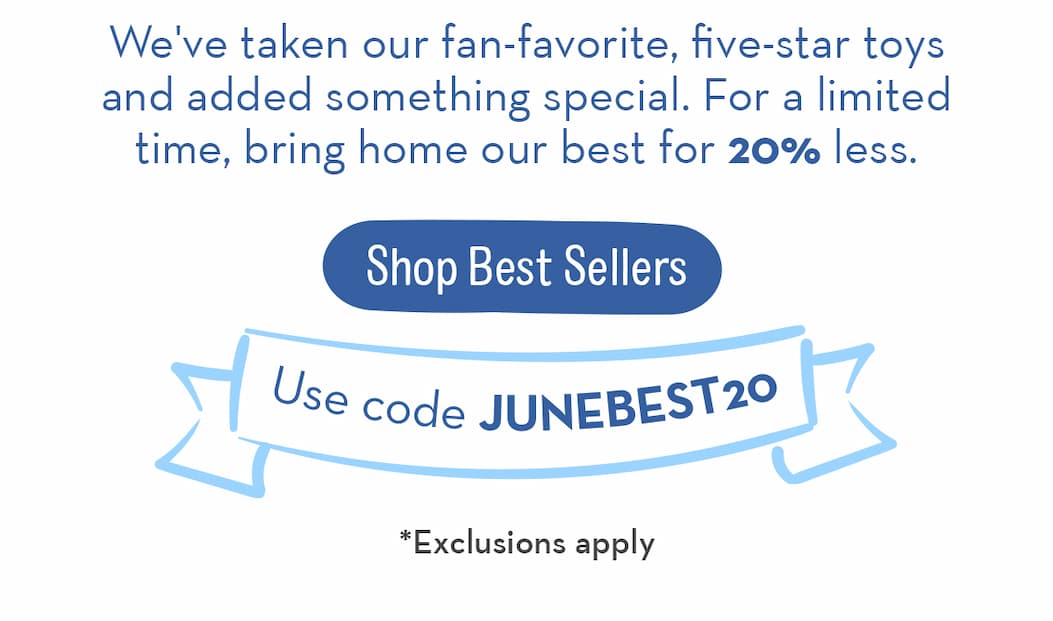 shop best sellers and use code JUNEBEST20