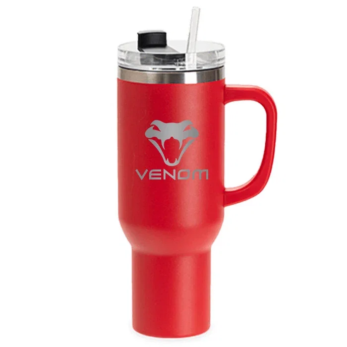 Image of Motiv Venom 40 oz. Bowling Tumbler with Handle - Red